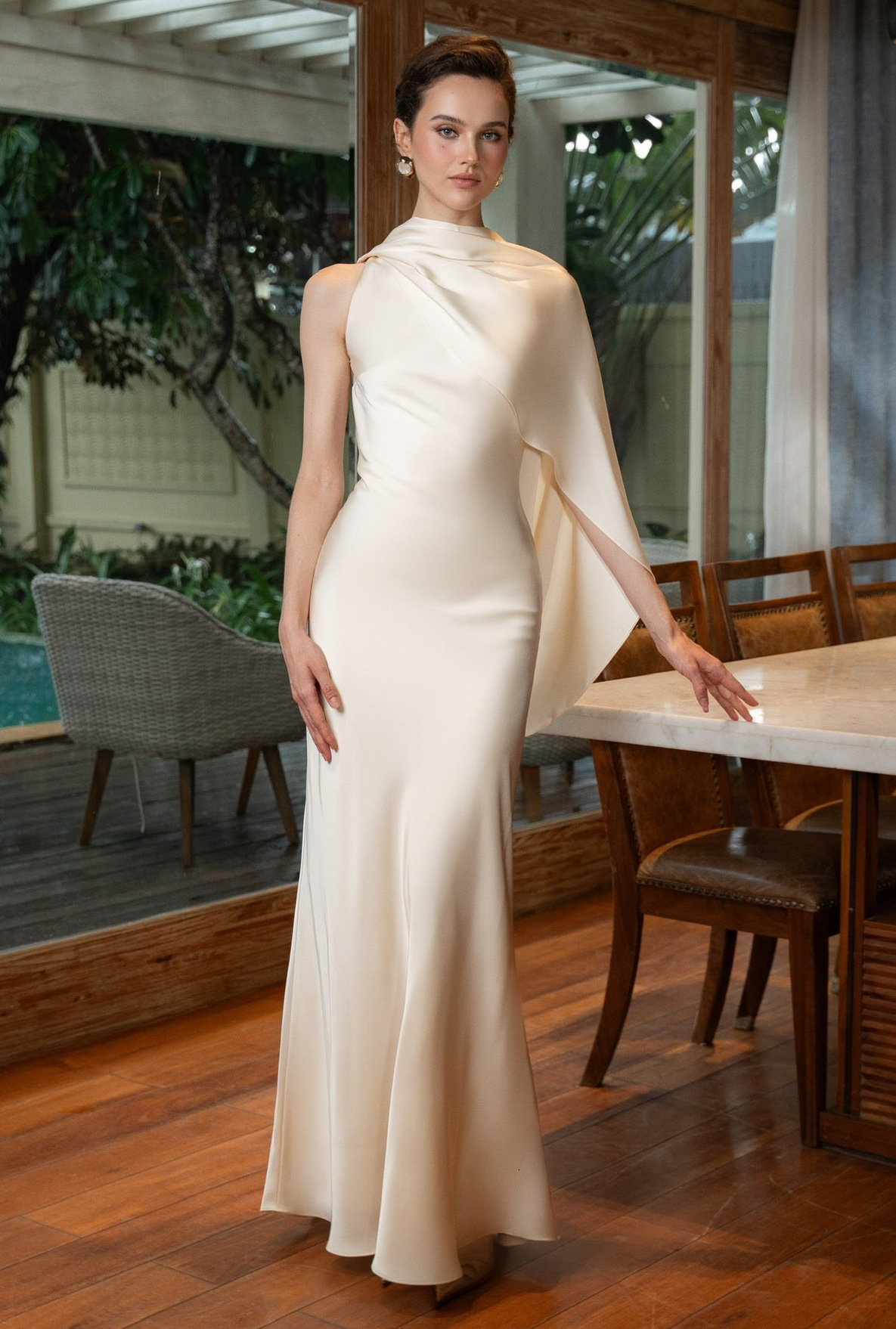 2025 Summer trend New INS Style Elegant Satin Evening Dress European and American Sexy Long Dress New Designer Dress