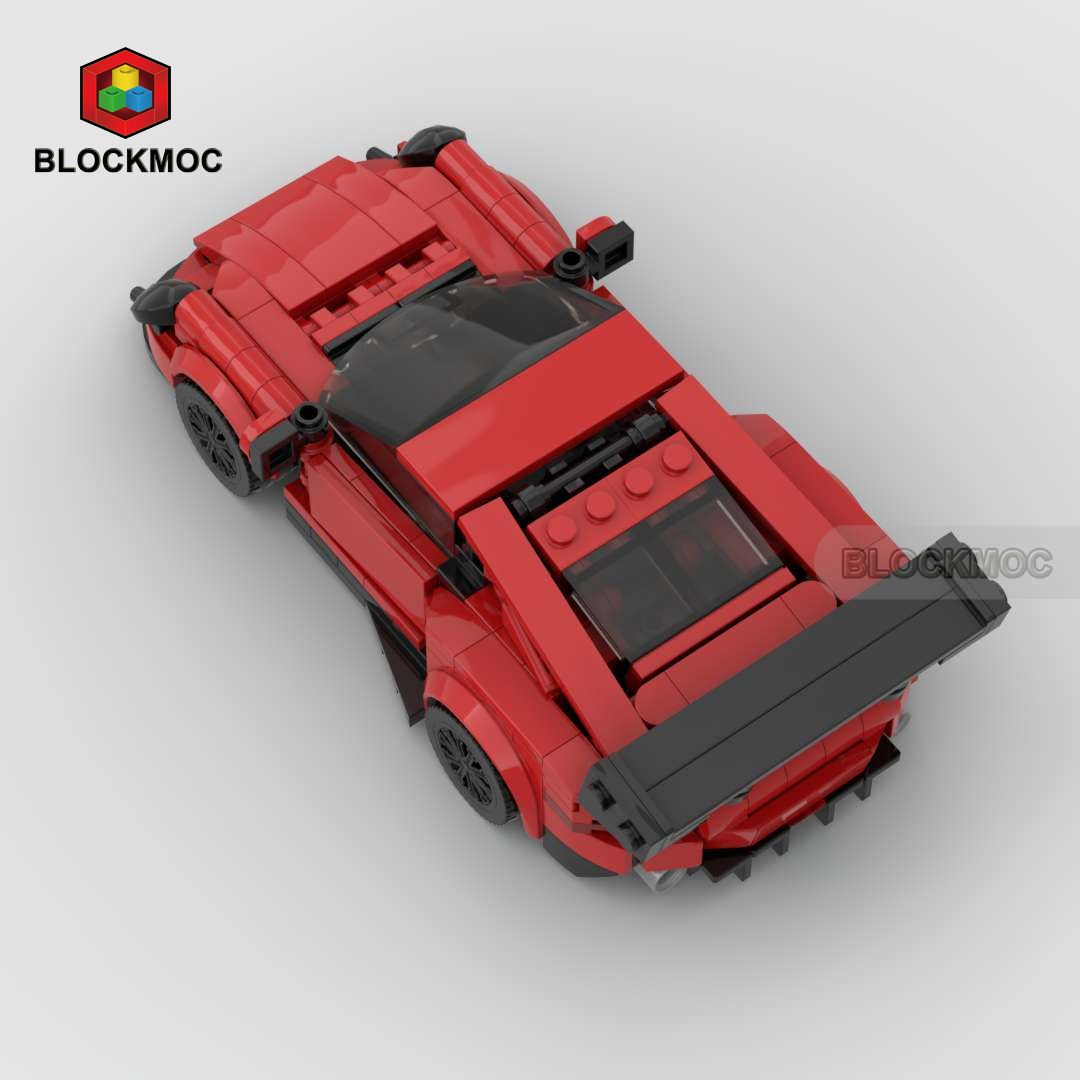 MOC Bricks Pink Toy Red Racing sports Car Technical Vehicle Speed Racer Building Blocks Garage Toys for Boys