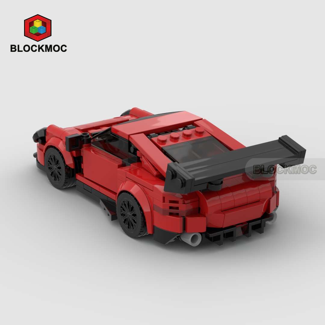 MOC Bricks Pink Toy Red Racing sports Car Technical Vehicle Speed Racer Building Blocks Garage Toys for Boys