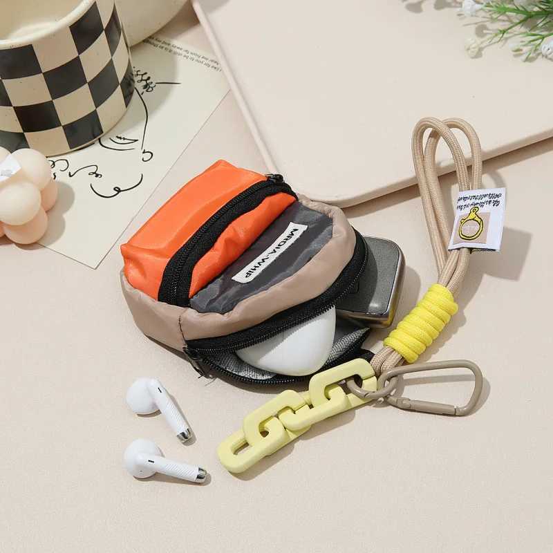 Summer Colorful Mini Coin Purse Storage Bag Hand Strap Phone Case Clip Anti-Loss Pendant G250802