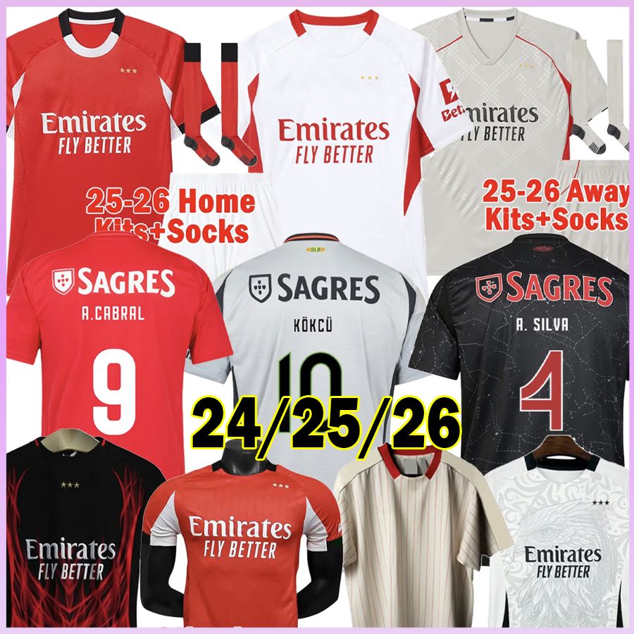 24/25/26 BeNfIc DI MARIA Soccer Jerseys PAVLIDIS AMDOUNI A.CABRAL AKTURKOGLU BARREIRO FLORENTINO PAVLIDIS KOKCU Special men Kids kit fans player Football Shirts