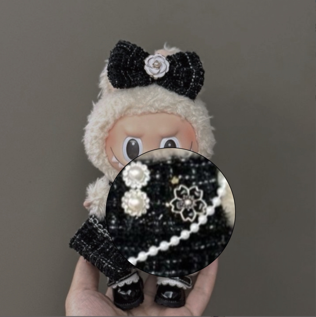 17cm Doll's Adorable Dress - up Casual Outfit Set: Skirt and Clothing for Plush Dolls