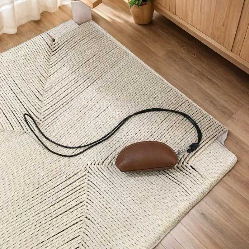 Modern Tanned Cowhide Mini Lipstick Bag Sophisticated Coin Wallet Womens Keychain G250802