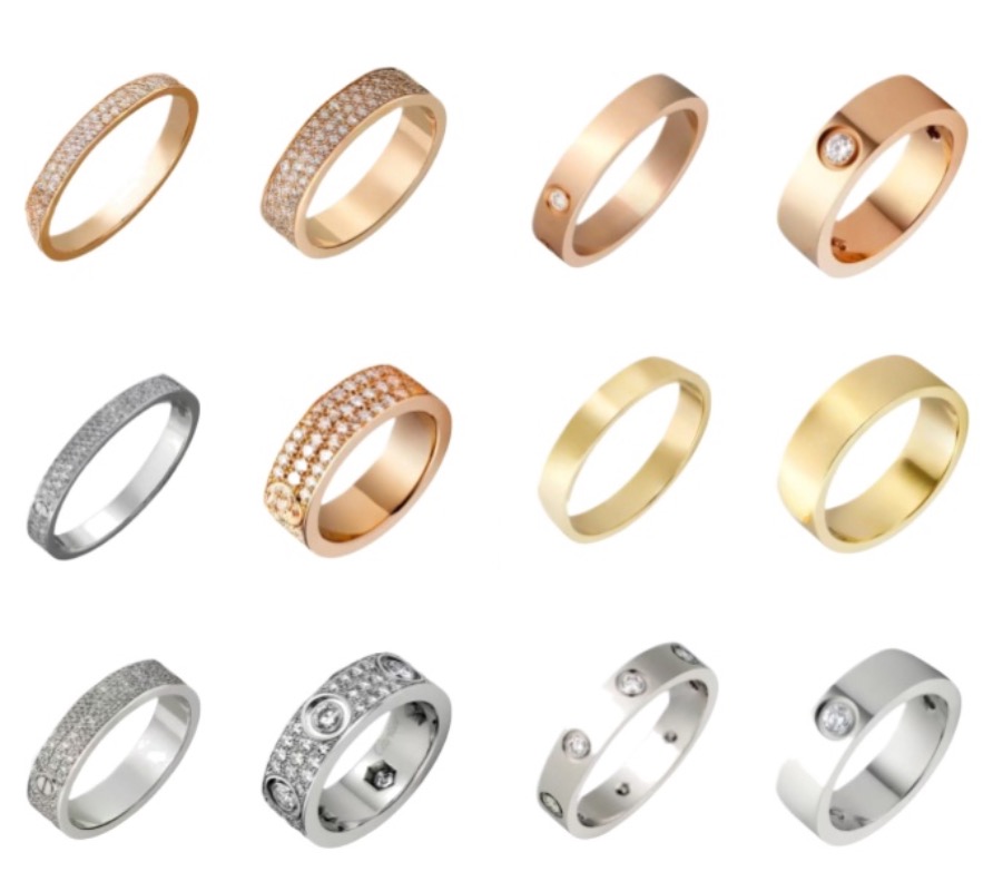 bracelet ring jewlery designer for women luxury titanium steel and stainless steel men's ring fashionable couple rings not fade wholesale gift