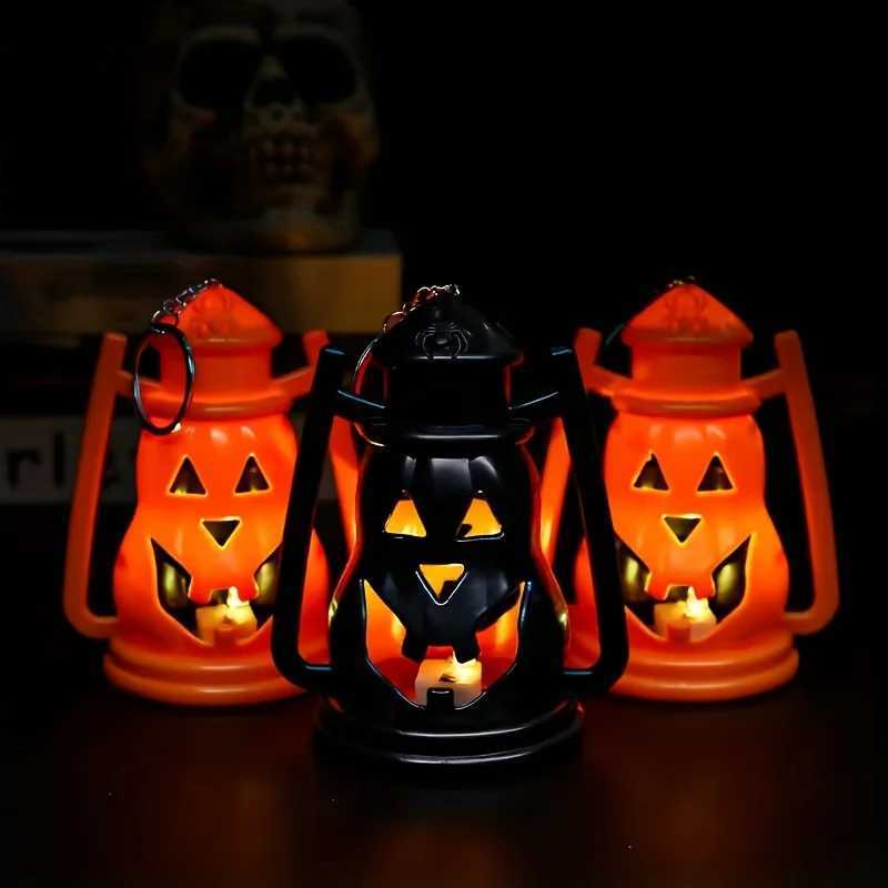 Halloween Pumpkin Ghost Lantern Lamp DIY Hanging Scary Candle Led Light Halloween Decoration for Home Horror Props Kids Toy XJ250804