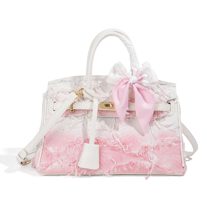 Denim Handbag 2025 Spring Summer Platinum Light Luxury High-end Fashion Trend Single Shoulder Crossbody Bag for Women