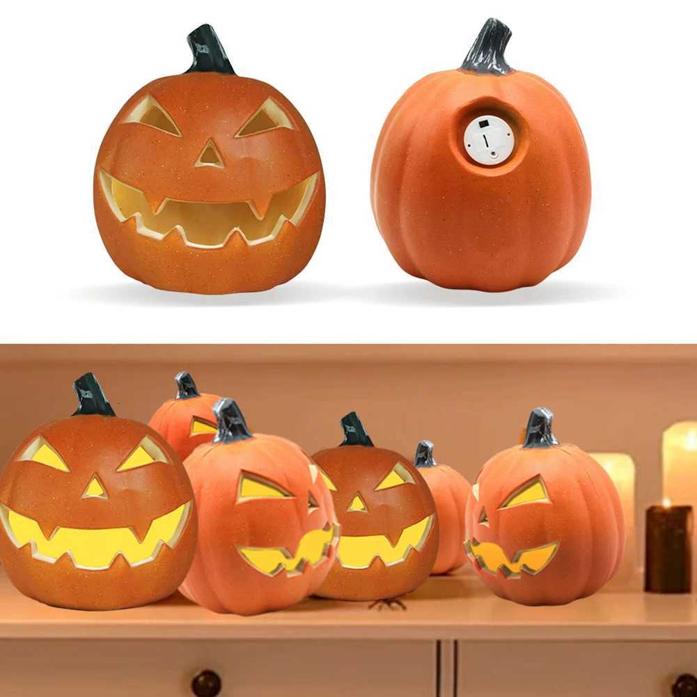 Halloween LED Pumpkin Lantern Decor Pumpkin Lamp Battery Operated Glowing Pumpkin Decor Jack O Lantern for Halloween Decorations XJ250804
