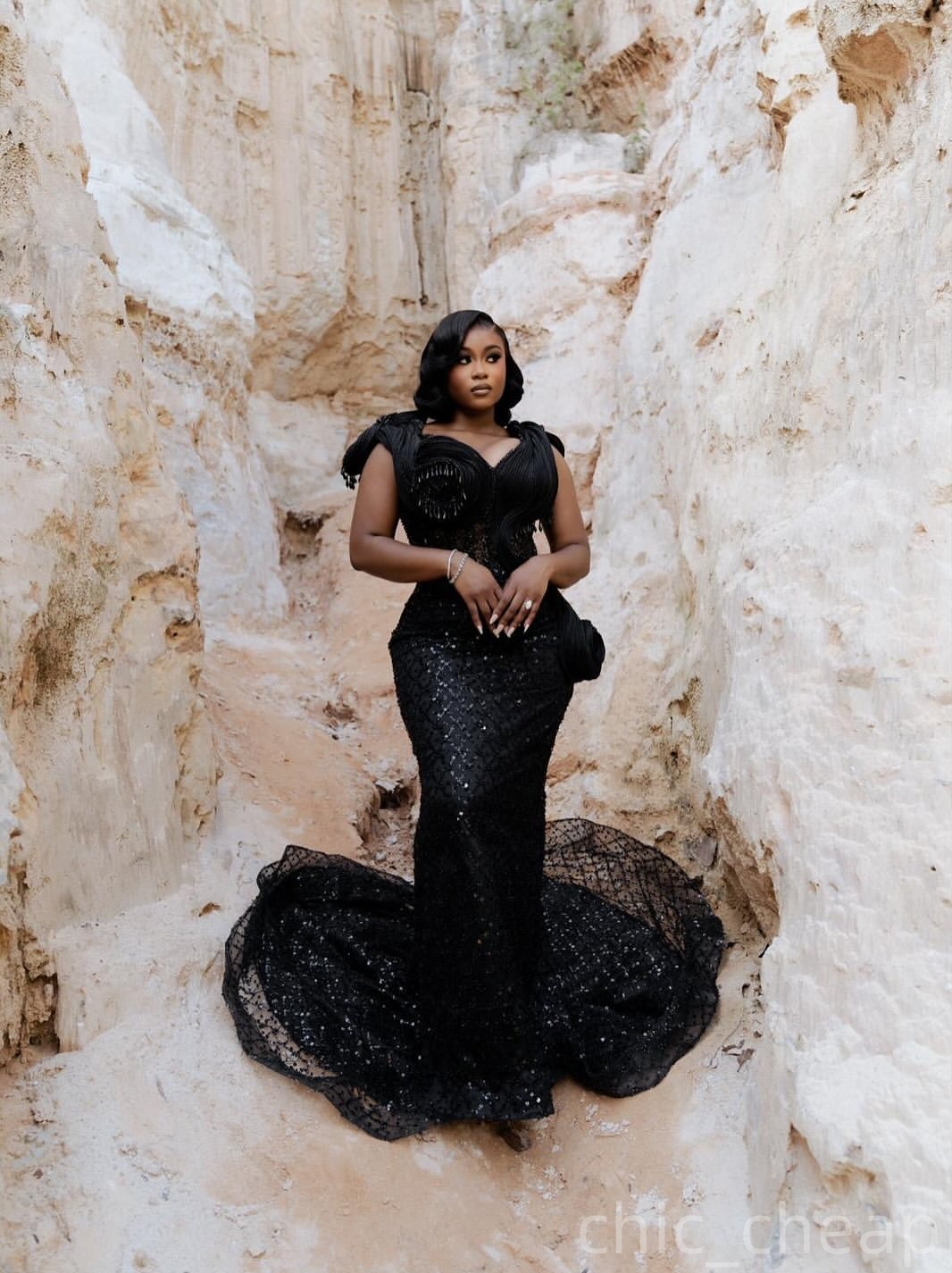Mermaid Black Prom Dresses 2025 Stylish Beaded Rhinestones Evening Formal Party Second Birthday Engagement Gowns Plus Size Dress For Special Occasions