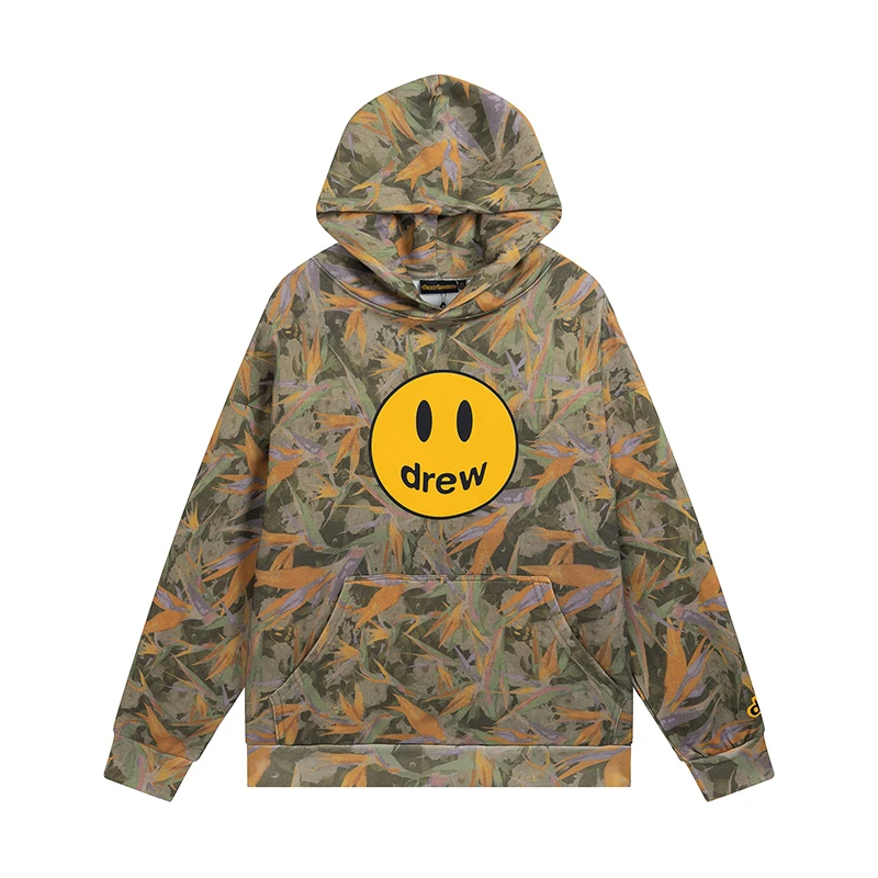 Drew House New Hoodies Streetwear Print Graphic Hoodie Men Hip Hop Pullover Sweatshirt Unisex Couple Casual Hoodie Sweatshirts