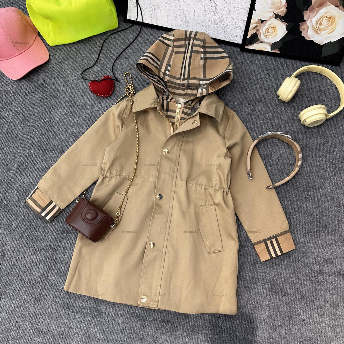 Luxury baby Tench coats Windproof design Child jacket kids designer clothes girl windbreaker autumn boy Outwear A230X07N068