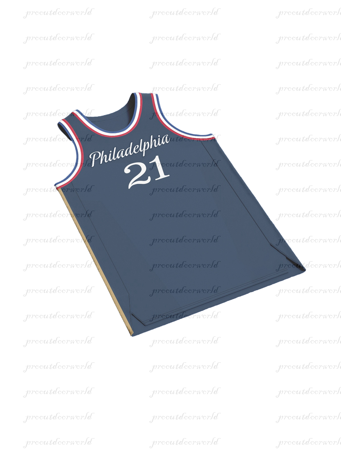2025-26 City Edition Men's Navy/Black/Red Basketball Jeresys Custom Nom and Num Embroidery Jared McCain Edgecombe Embiid Maxey
