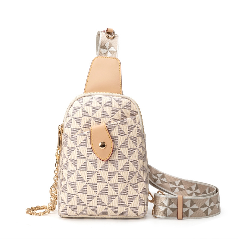 Free shipping trendy brand high-end crossbody bag, fashionable chest bag, versatile single-shoulder backpack for both men and women, printed cycling b