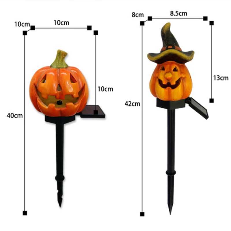 Solar Halloween Outdoor Lamp Resin Pumpkin Lamp Christmas Pumpkin Party Lights Resin Garden Ghost Atmosphere Crafts DecorativeXJ250804