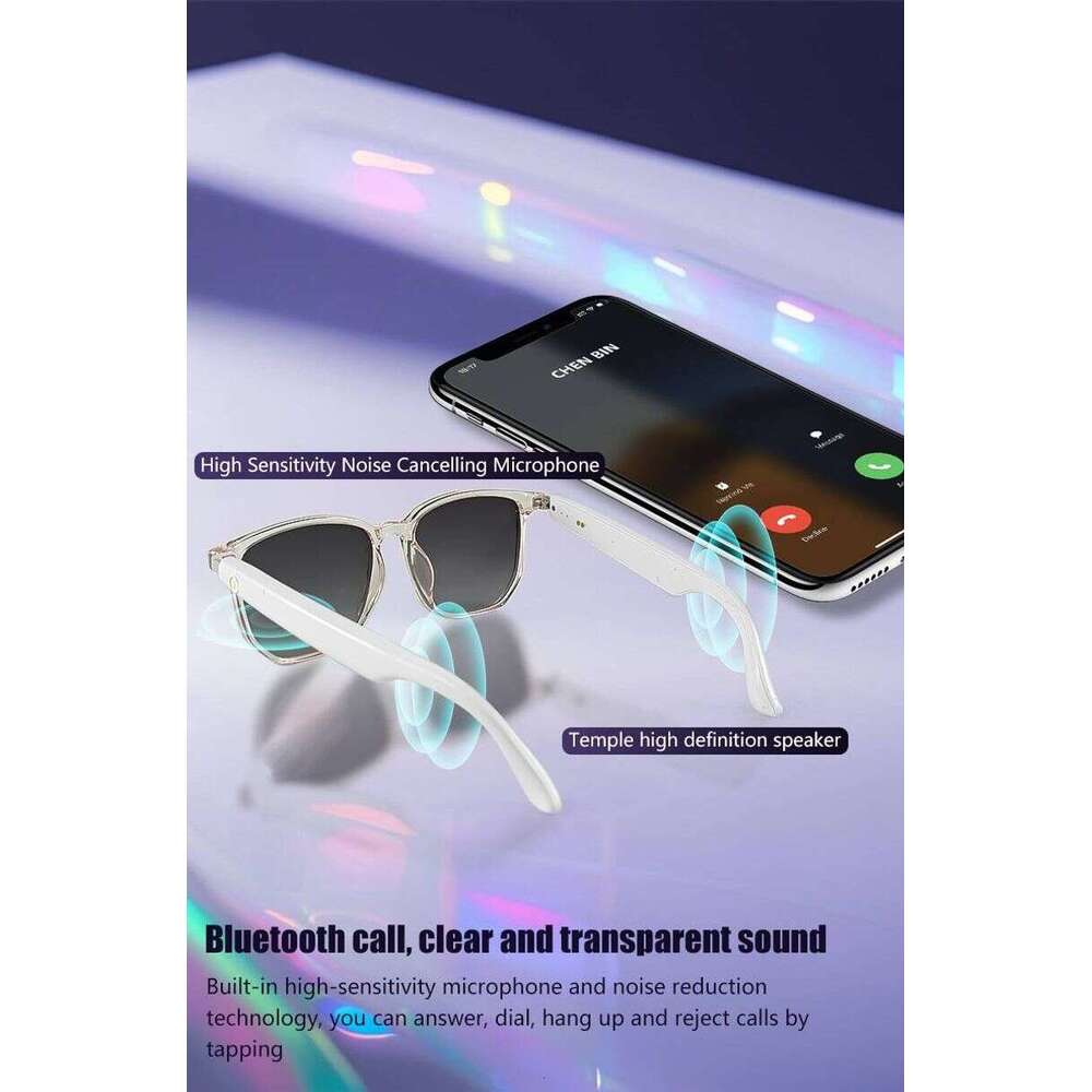 Can Listen To Songs, Wireless Headphones. Smart Glasses Are Suitable For Mobile Phones, Sports/Outdoor UV Protection