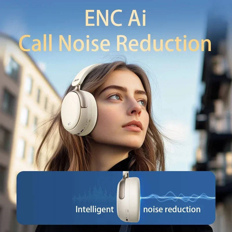 Acer ANC FIHI Headphone Bluetooth 54 48dB Noise Canceling HiRes Spatial Audio Earphone with LDAC Over Ear Headset Wireless 250729