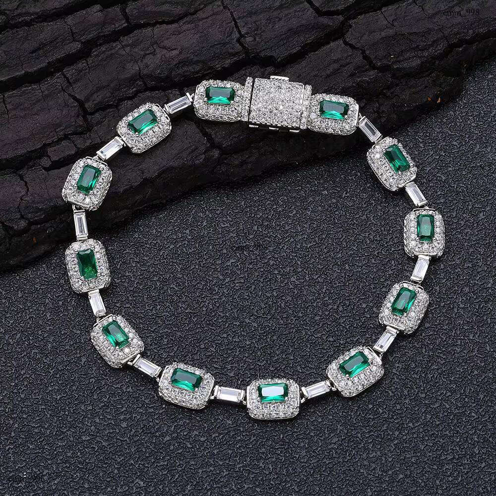 NUOYA 7mm Sterling Sier VVS Moissanite Bracelet for Women Fine Chain & Link Jewelry