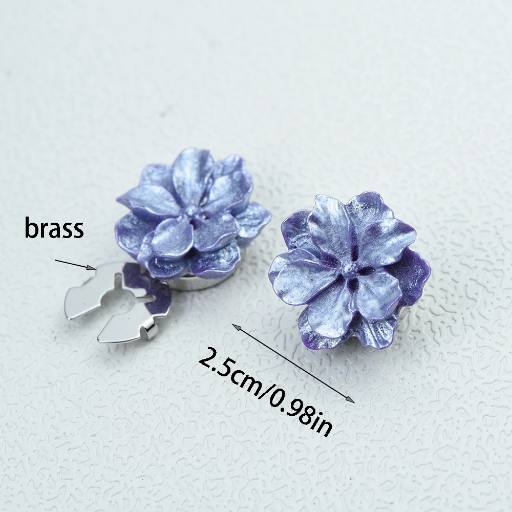 ICEYY Pearlescent Gardenia Flower Button Covers Set Womens Shirt Cufflinks for Tux Shirt Decoration Clothes 250804