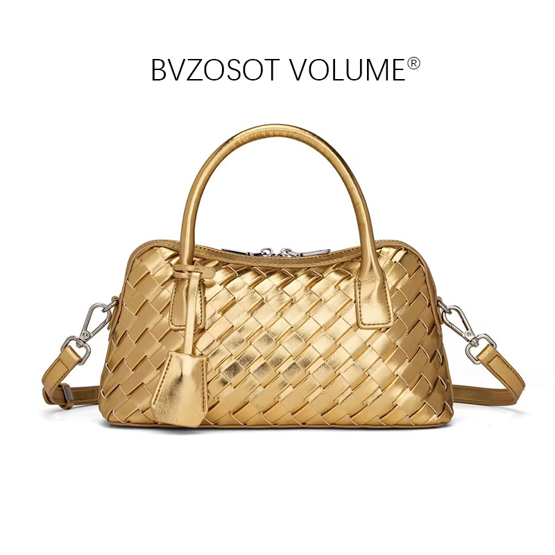 BVZOSOT VOLUME new Ladies' stylish versatile commuting shoulder and crossbody bowling bag with a sense of hand - knitted