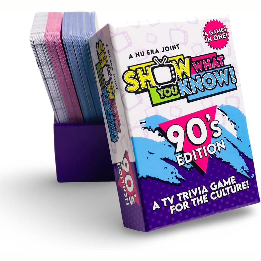 90s TV show: Trivial Pursuit card game