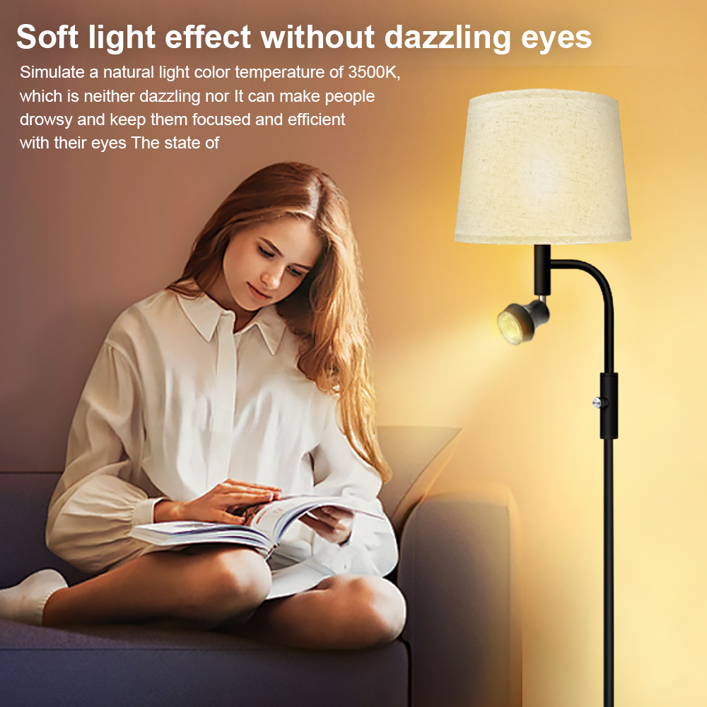 Chic Vintage-Inspired Recliner Side Floor Lamp Ideal For Creating Cozy Ambiance Double headed light HCP036