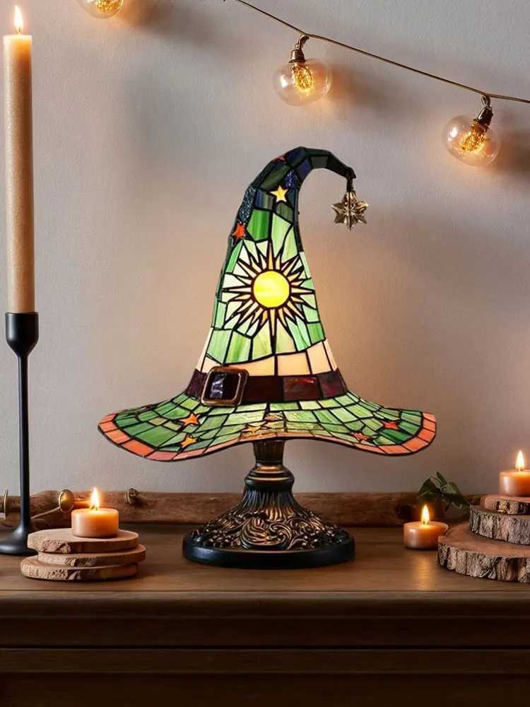 witch Hat LED Lamp Creative Table Lamp USB Powered Bedside Lamp for Living Room Home Bedroom Decoration XJ250804