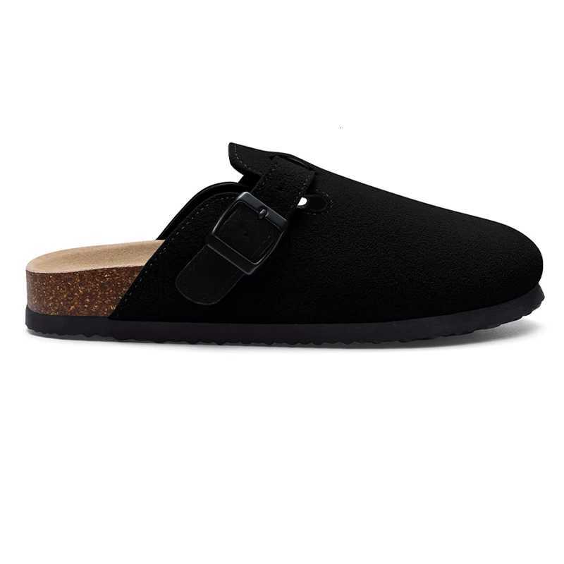 Summer Suede Clogs Slippers Women Clogs Slippers Outdoor Non-Slip Beach Sandals Unisex Cork Clogs Slippers With Adjustable Buckle W250805