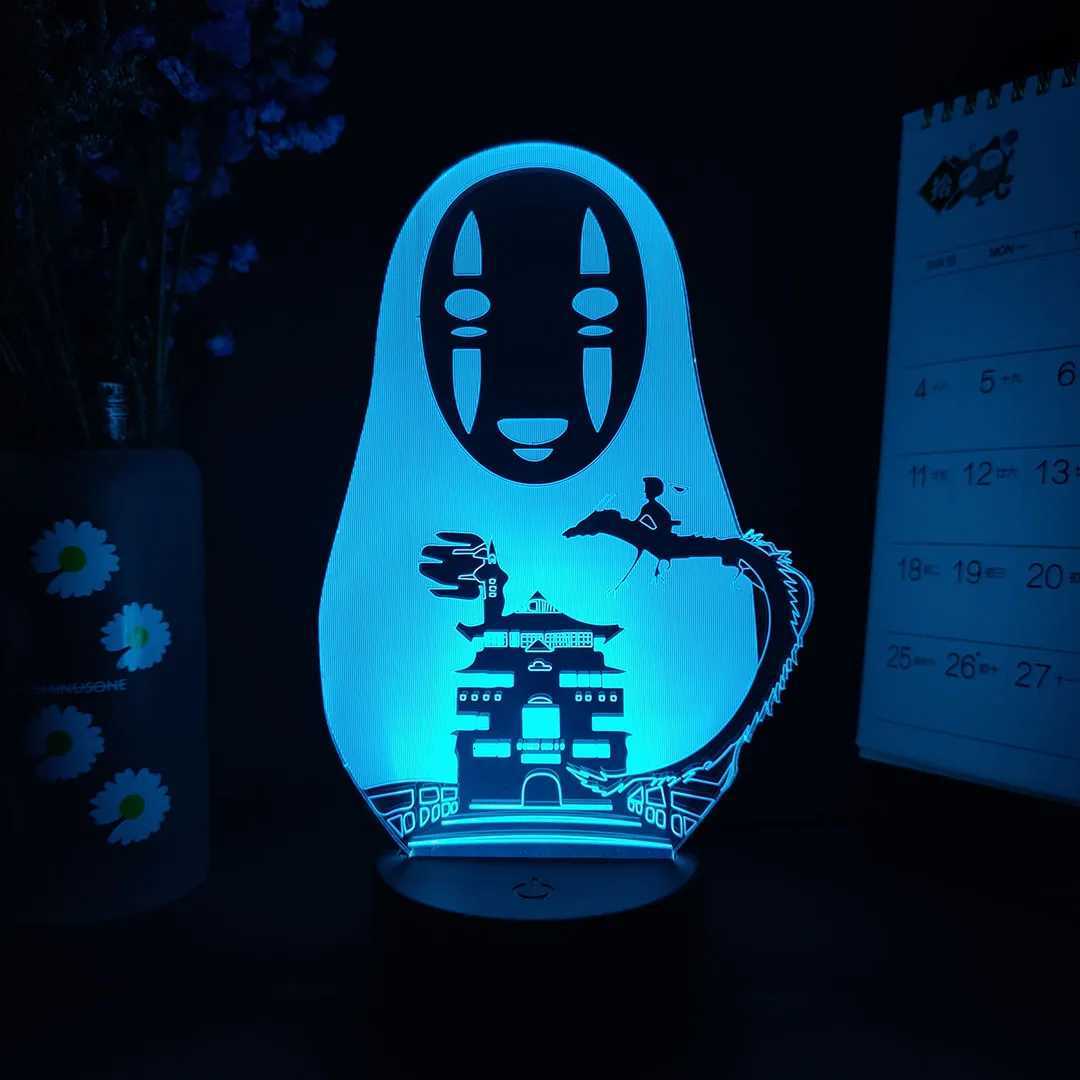 50pcs LED Light Lamp Anime Figure Nightlight Collection Bedroom Decoration Desktop Gadget Faceless Ghost LampXJ250804