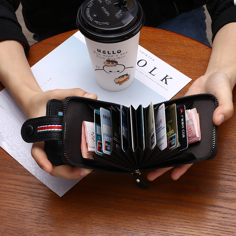 Free Shipping Designer Luxury European Style Card Holder Exquisite High-end Driver's License Leather Case Large Capacity Wallet Zipper Coin Bag