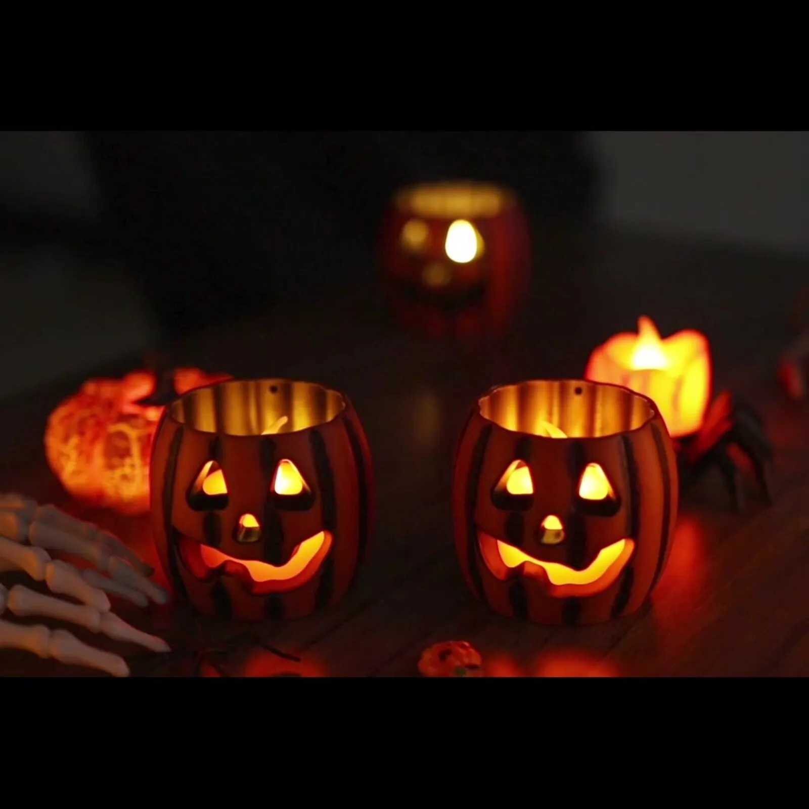 Creative Pumpkin Lantern Halloween Decoration Home Layout Props Ornaments Night Light Halloween Party Decoration Supplies PropsXJ250804