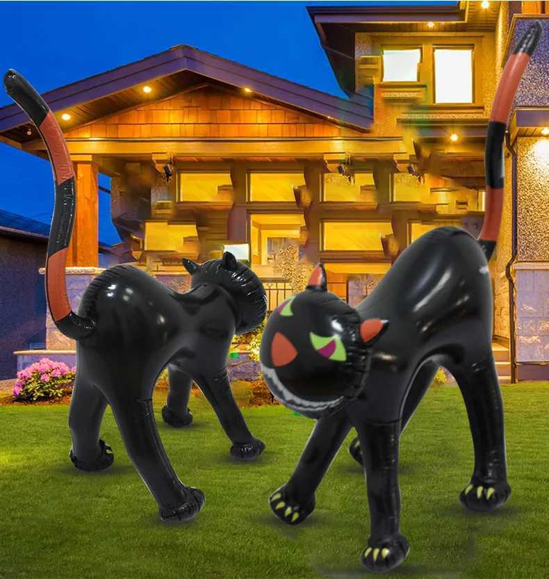 1pcs Halloween Decoration Inflatables Toys Black Cat Balloon Halloween Outdoor Lawn Decoration Garden Courtyard Prop Decoration X250805