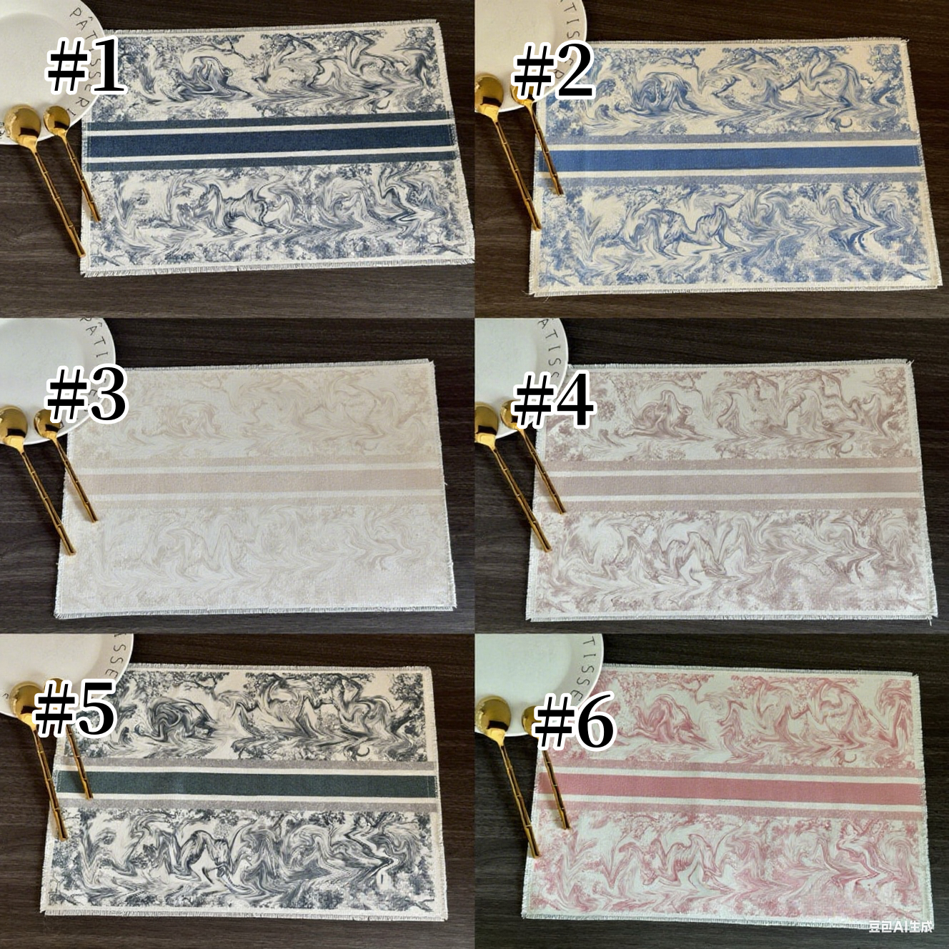 Newest placemats waterproof heat protection table mat multicolors witg gift box size 43*29cm