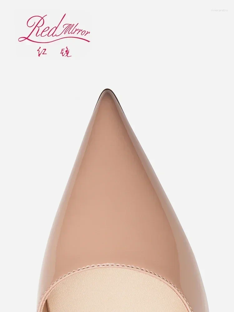 Sandals 2025 Pointed Naked High Heels For Women Fine Lacquered Leather Headbands Air Quality Ladies 33-46