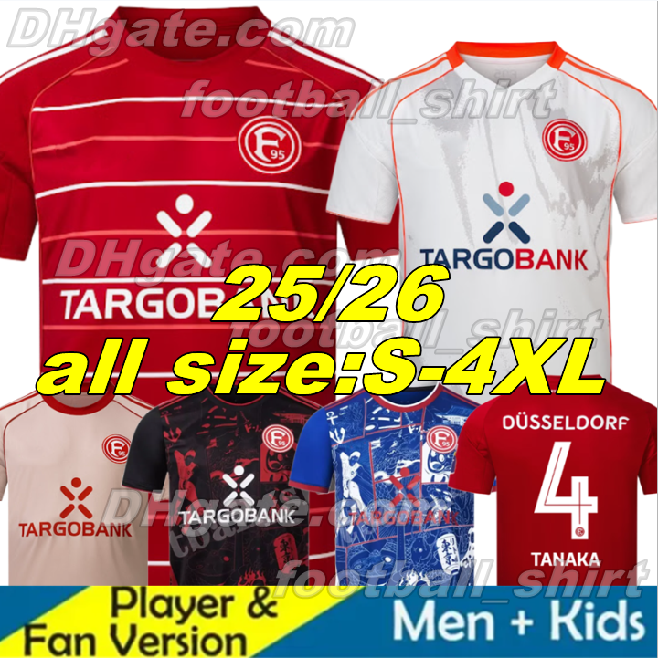 3XL 25 26 Fortuna Dusseldorf Tokyo Special Soccer Jerseys TANAKA HOFFMANN PEJCINOVIC JOHANNESSON VERMEIJ BREDERODE KLAUS 2025 2026 Dusseldorf men Football Shirts