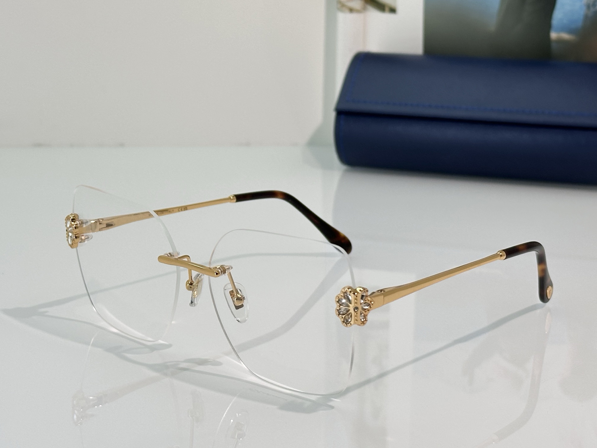 Optical Eyeglasses For Men Women Retro 60S Designer Fashion Sheet Plank Frameless Detailed Elasticity Oval Style Anti-Blue Light Lens Plate With Box 60