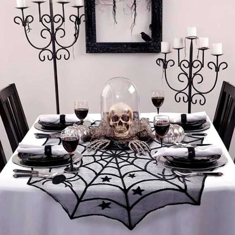 Halloween Tablecloth tablecover table decor Haunted House Pumpkin Spider Web Tablecloth 2025 Halloween Party Decoration SuppliesXJ250804