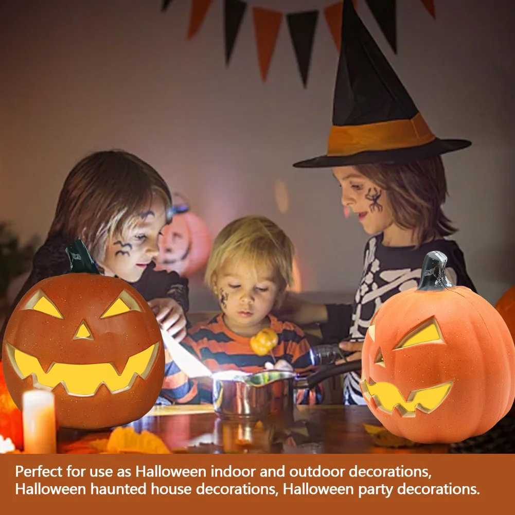 Halloween LED Pumpkin Lantern Decor Pumpkin Lamp Battery Operated Glowing Pumpkin Decor Jack O Lantern for Halloween Decorations XJ250804