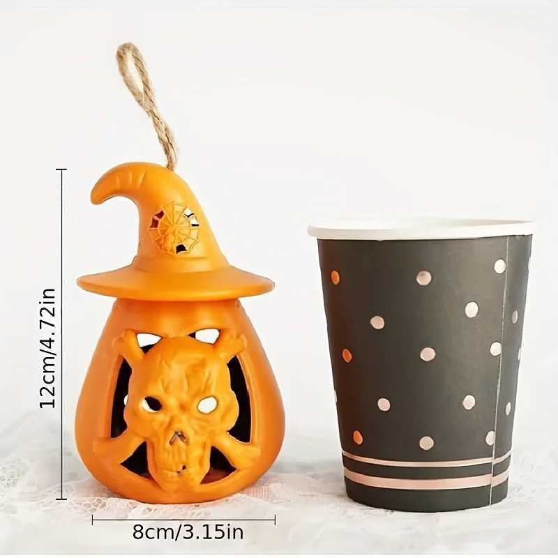 Double Side Pumpkin Skull Night Light Lamp Changing LED Nightlight Room Decor Table Desk Lamps Halloween Gifts for Kids Boys XJ250804
