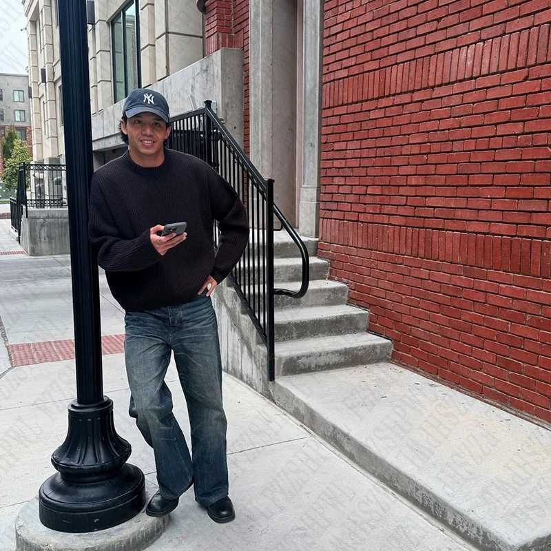 Fashion Solid Color Knitwear Pullover Vintage Aesthetics Streetwear Hip Hop Men Y2K Clothes Acrylic Knitted Sweater Loose Casual XJ250805