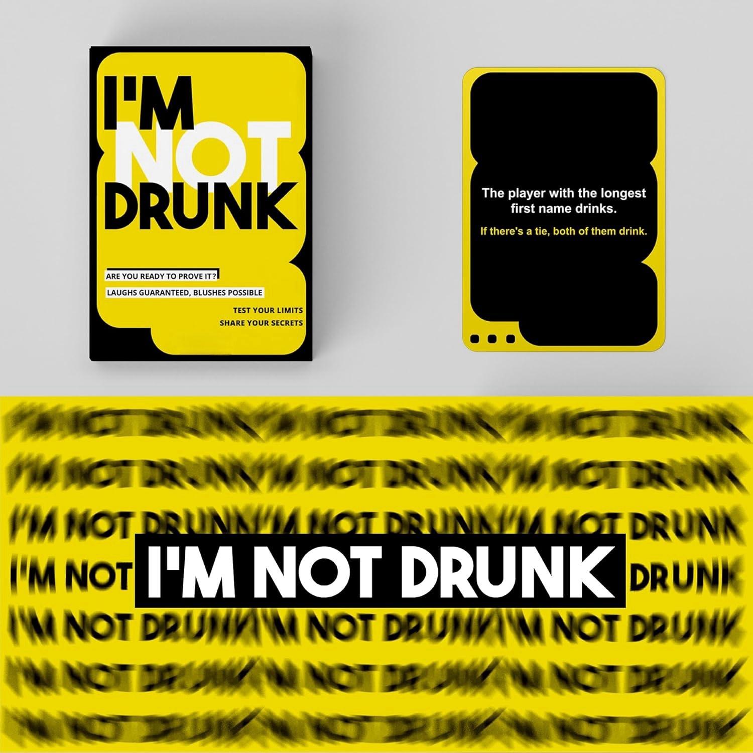 I'M NOT DRUNK - Party Drinking Game for Game Nights - 21st Birthday Gift & Bachelorette Party Game with 55 Amusing Cards - Hilarious Unforgettabl
