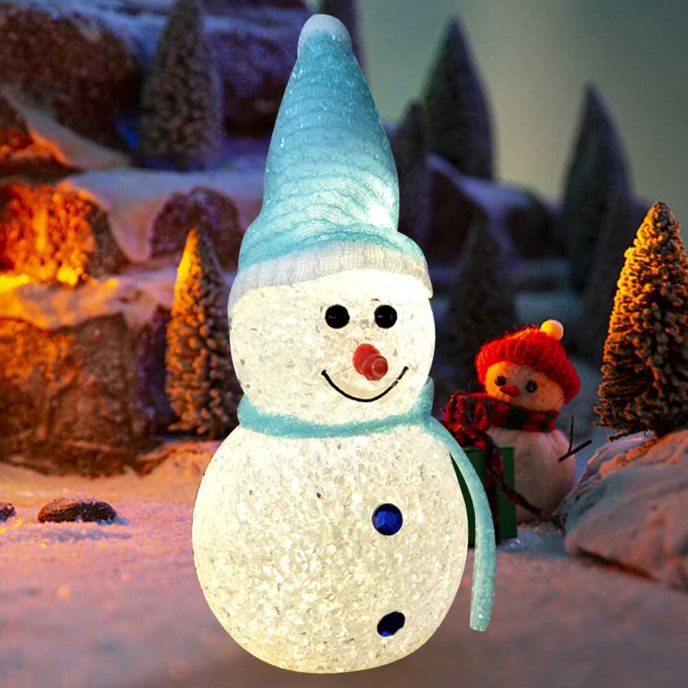 New Christmas LED Light Battery Powered Christmas Snowman Lantern Warm White Snowman Ground Lamp Waterproof Christmas Decoration XJ250804