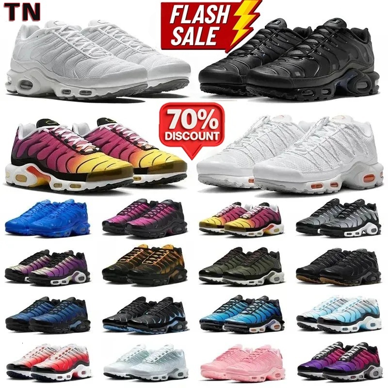 free shipping Tn Plus tns designer shoes Running Shoes tn Fr Toggle Utility Women Triple White Metallic Reflective Mens shoes Trainers sneakers