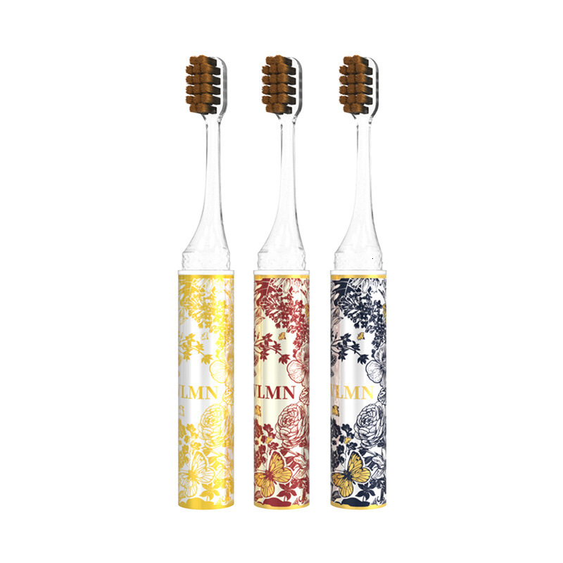 New High-end Gift Box Portable Lipstick Tube Women's Household Gum Care Tooth Cleaning Hotel Business Trip Soft-bristled Toothbrush