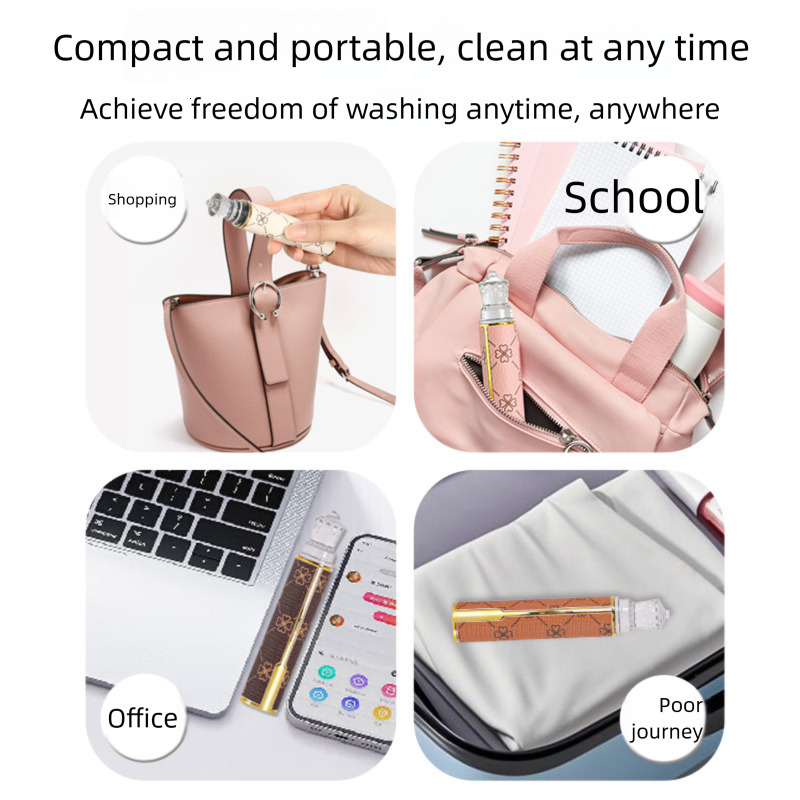 Han Bing Orthodontic TikTok Lipstick Style Portable Adult Soft Bristle Toothbrush Foldable Travel Detachable