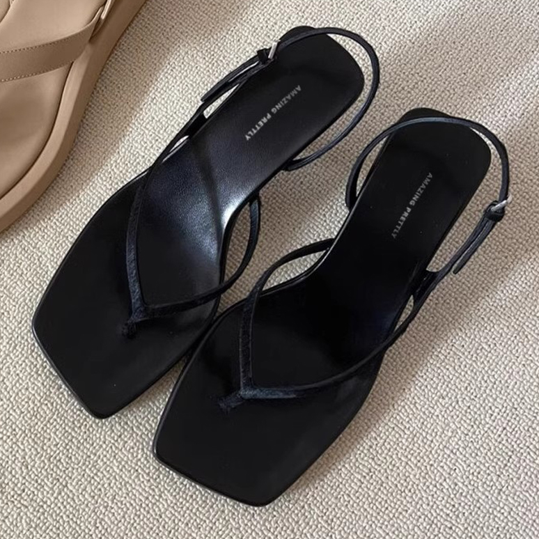 designer sandals women back strap high heel sandal fashion elegant sandale womens daily durable leather sandalen size 35-42