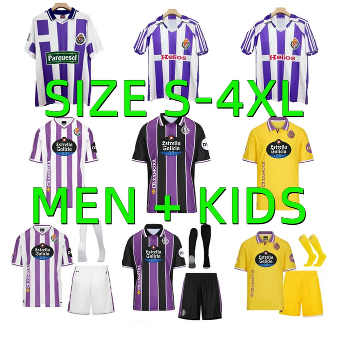 25 26 real Valladolid Soccer Jerseys 2025 2026 Camisetas SALAZAR Monchu Marcos Andre KENEDY I.SANCHEZ MARCOS ANDRE 1984 Retro Men Kids kits Football Shirts Uniforms