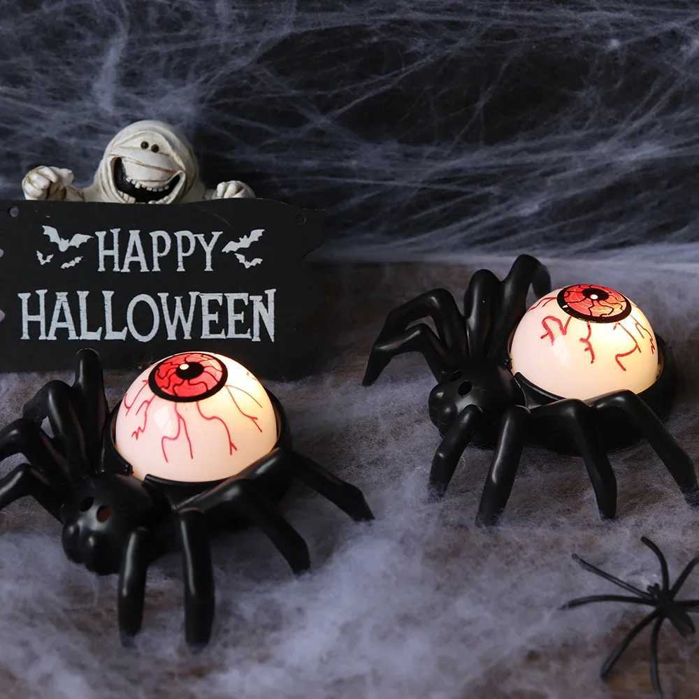 Halloween LED Spider Lighting Ornament Horror Eyeball Skull Lamp Atmosphere Prop Party Ghosts Decorations Halloween Decor Home XJ250804