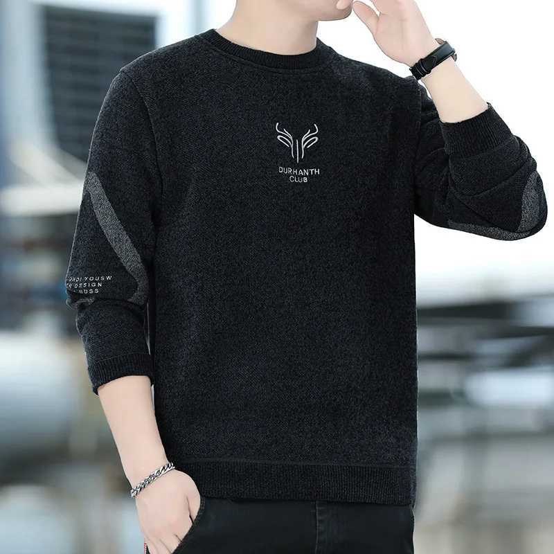 Mens Chenille Sweaters Fashion Knitting Pullover Striped Mens Autumn Winter Top Clothes Round Neck Knitted Sweaters XJ250805