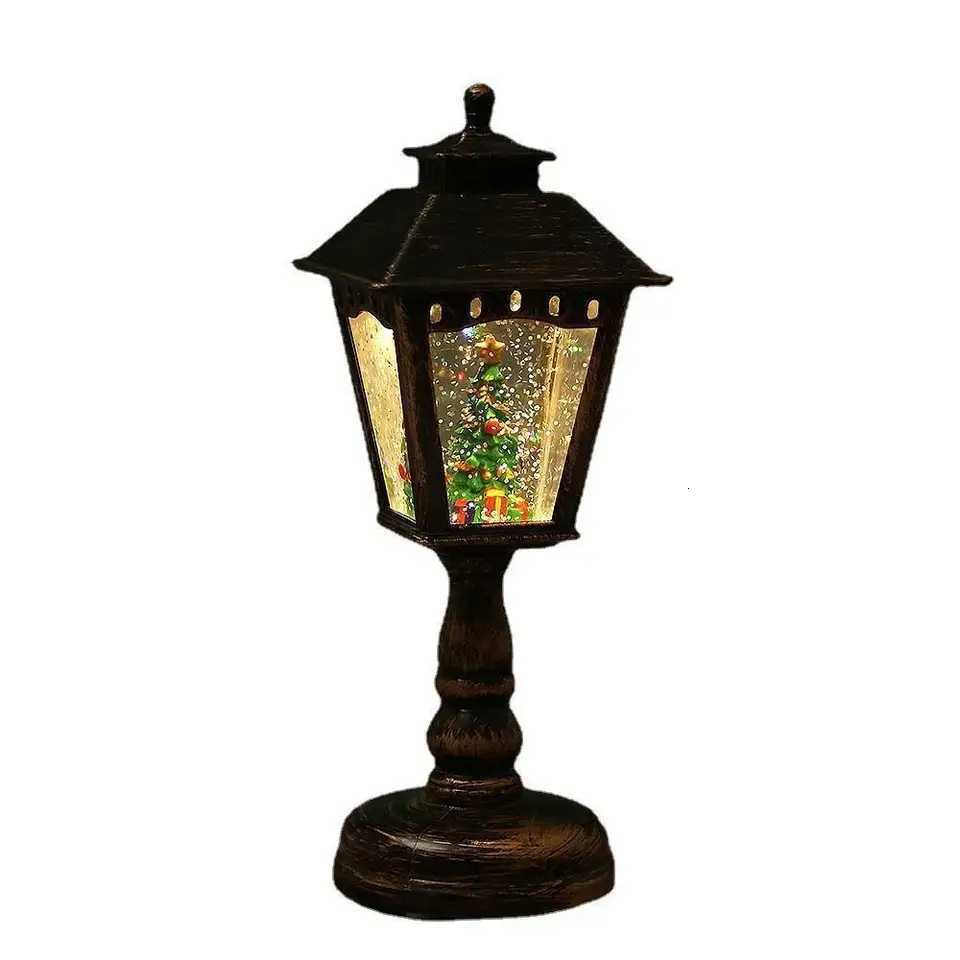 Christmas Decorations LED Night Lights Wind Lamps With Music USB Singing Snow Globe Santa Claus Christmas Tree Table Lamps Decor XJ250804