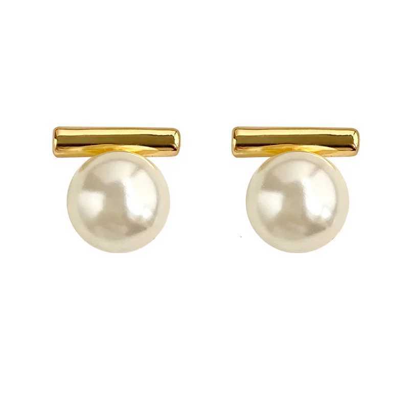 Ponykiss S925 Sterling Silver Needle Geometric Bead Stud Earrings for Women Classic Fashion Jewelry Minimalist Accessories Y250804