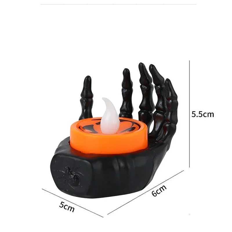 LED Candlesticks Lamp Halloween Electronic Candle Palm Rest Night Light Battery Powered For Halloween Party Decoration Supplies XJ250804
